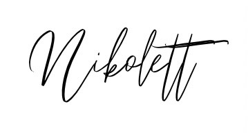 Black White Minimalist Calligraphy Signature Logo